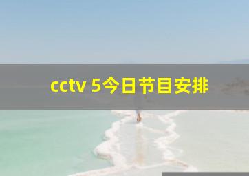 cctv 5今日节目安排